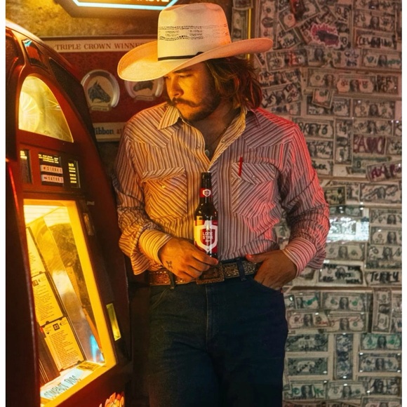 Vintage Stagecoach western wear striped pearl snap - Picture 1 of 9